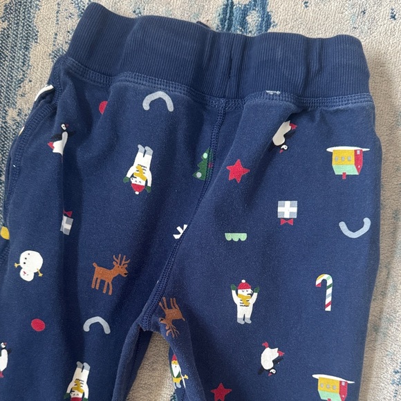 Hanna Anderson Navy Blue Kids' Joggers with Holiday Print - Picture 6 of 6